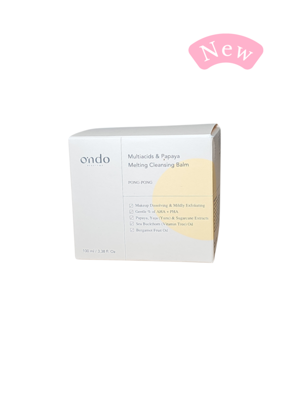 multi-acid and papaya melted cleansing balm